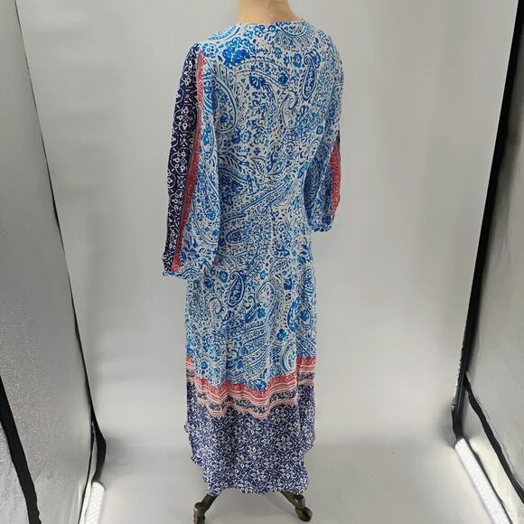 ZARA WOMAN PRINTED TUNIC DRESS Blue / White| 8131/413 geometric print boho - Picture 7 of 14